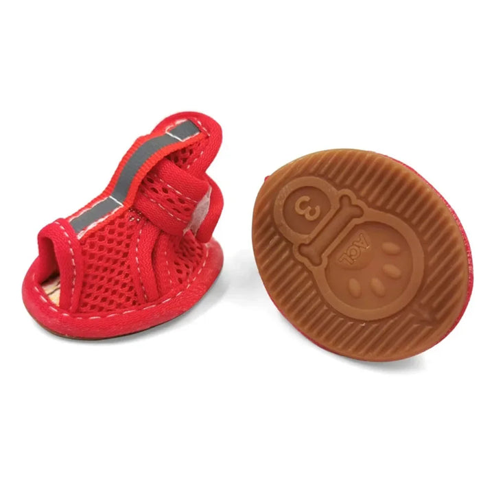4 Pcs Summer Pet Sandals Rubber Sole