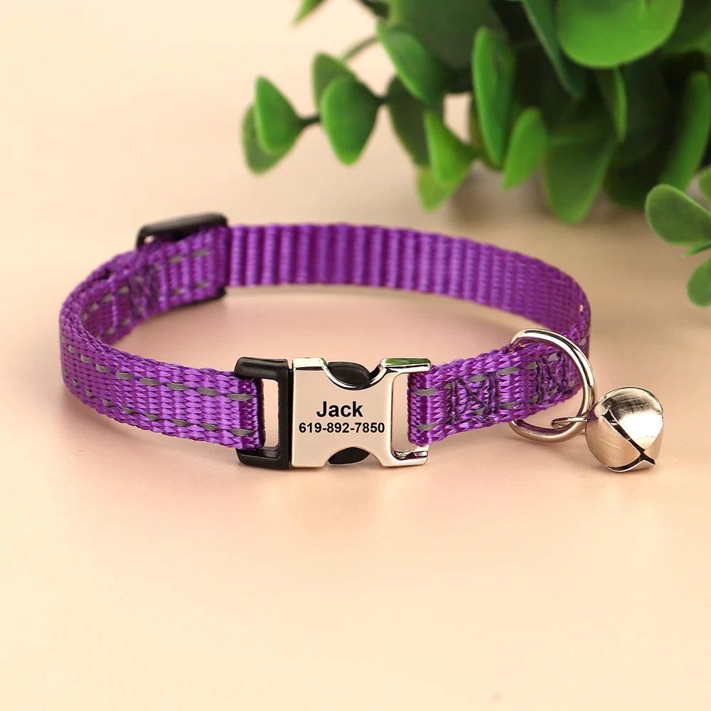 Personalized Cat Collar Reflective