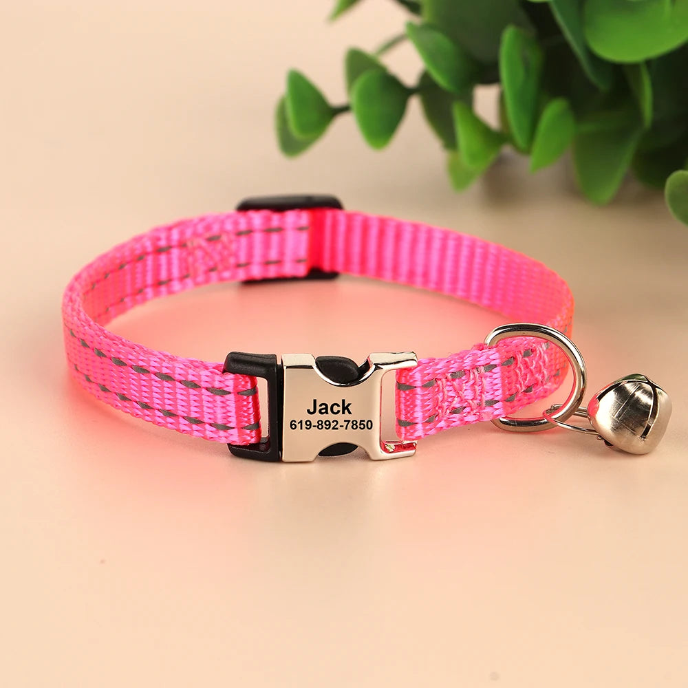 Personalized Cat Collar Reflective