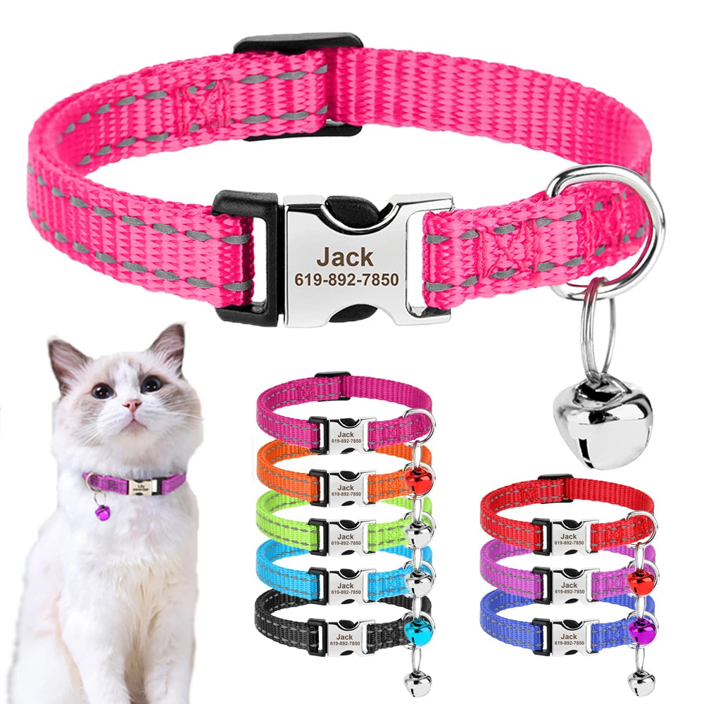 Personalized Cat Collar Reflective