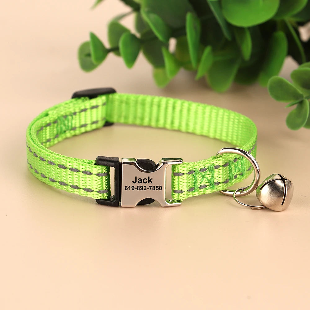 Personalized Cat Collar Reflective
