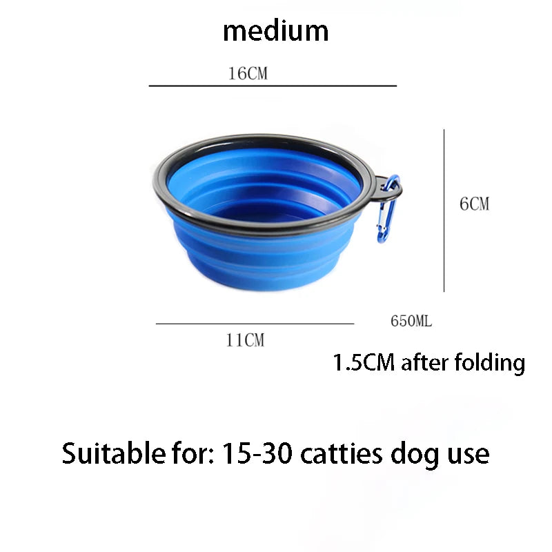 Pet Dog Bowl Collapsible Dog Waterg Dog