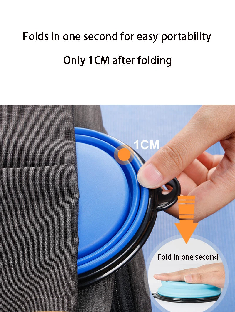 Pet Dog Bowl Collapsible Dog Waterg Dog