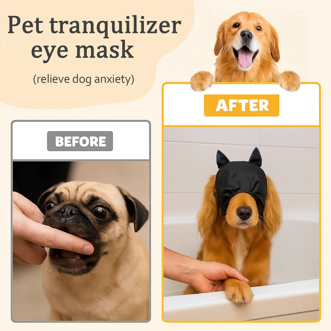 Pet Dog Pacify Eye Mask Dog Placate