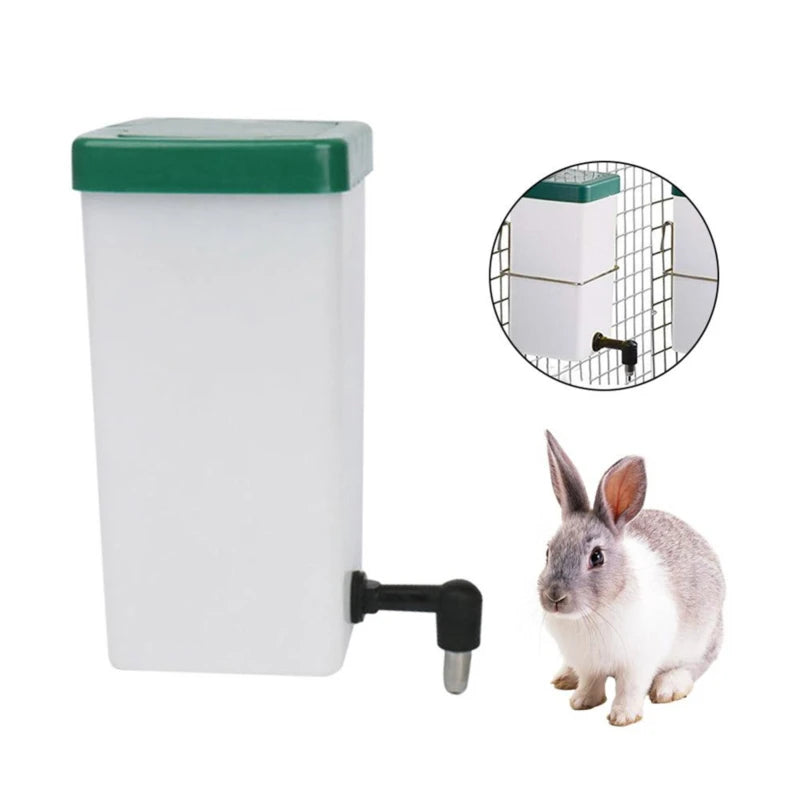 1L Plastic Rabbit Drinking bottle with stainless steel nipple, suitable for rabbits and small rodents.