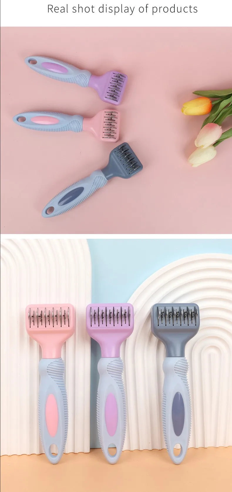 Dog Comb Stainless Steel Knot