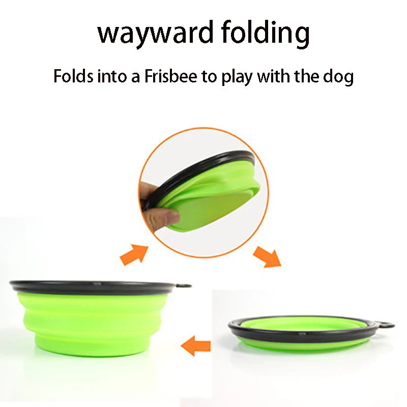 Pet Dog Bowl Collapsible Dog Waterg Dog