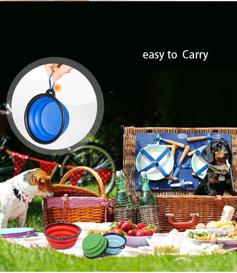 Pet Dog Bowl Collapsible Dog Waterg Dog