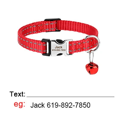 Personalized Cat Collar Reflective