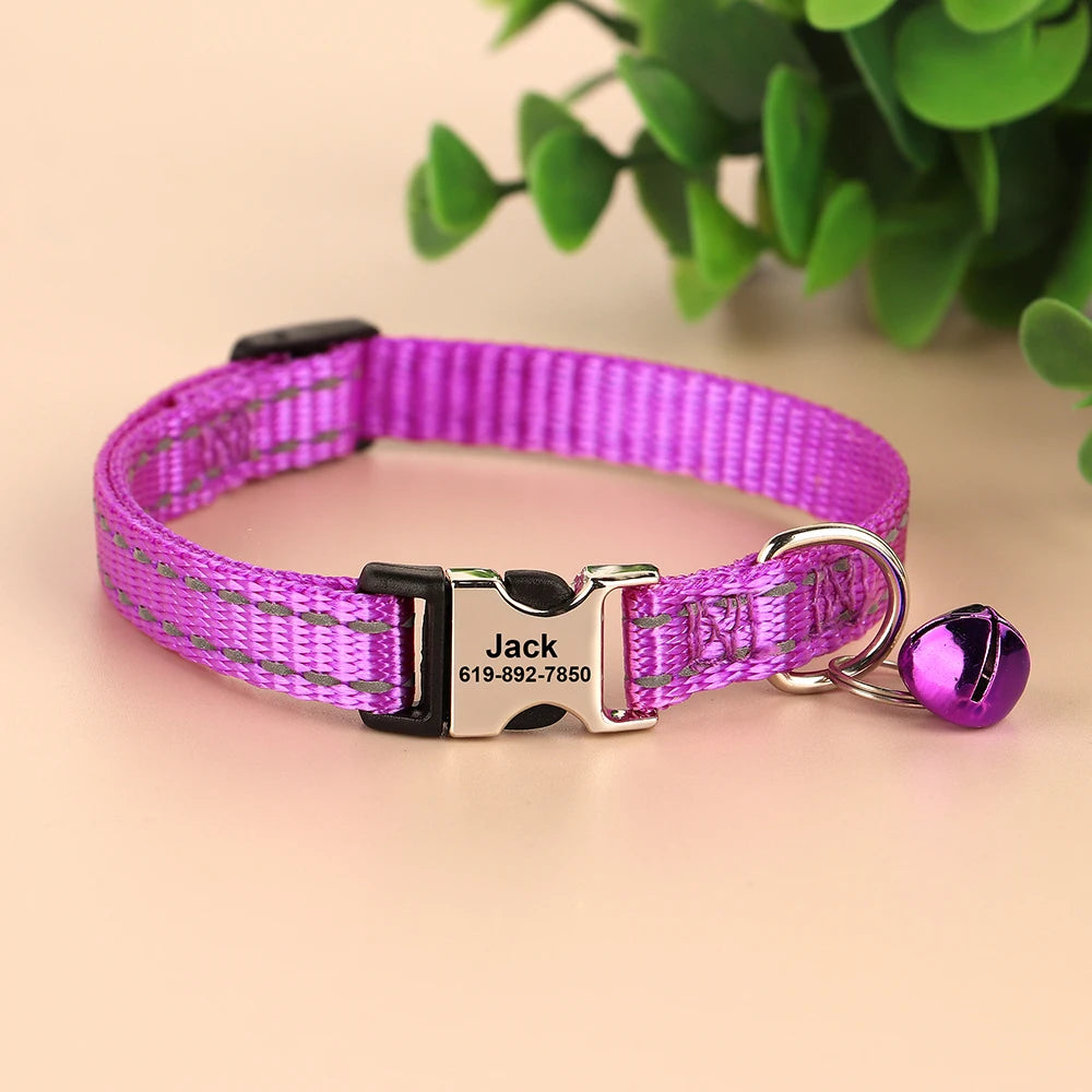 Personalized Cat Collar Reflective